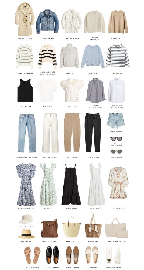 Timeless Wardrobe Capsule, Spring Outfits Germany, Arizona Capsule Wardrobe, Spring Outfits Basic, Staple Wardrobe Pieces Minimal Classic, Hm Outfits 2023, Spring European Fashion, Girly Capsule Wardrobe, Quick Outfits For School