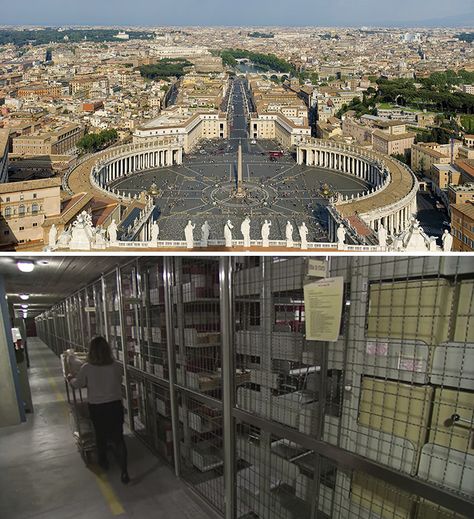 Vatican Secret Archives, Vatican City Ancient Religions, Vatican Secret Archives, Mysterious Places On Earth, Be Mysterious, Seed Vault, Secret Societies, Mysterious Places, Fallen Angels, The Secret Book