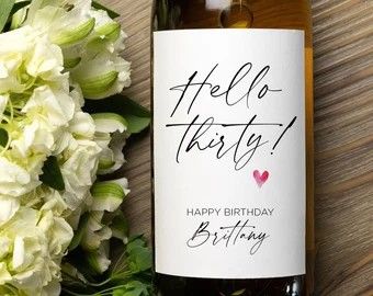 Happy Birthday Courtney, Birthday Wine Bottles, Birthday Daughter, Happy 30th, Birthday Wine, Wine Parties, Wine Label, 30th Birthday, Etsy Australia