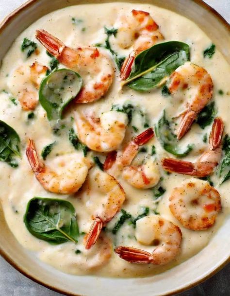 Creamy Garlic Tuscan Shrimp, Creamy Tuscan Shrimp, Tuscan Shrimp, Easy And Quick Recipes, Shrimp Recipe, Sun Dried Tomatoes, Creamy Garlic, Dinner For Two, Dish Recipes