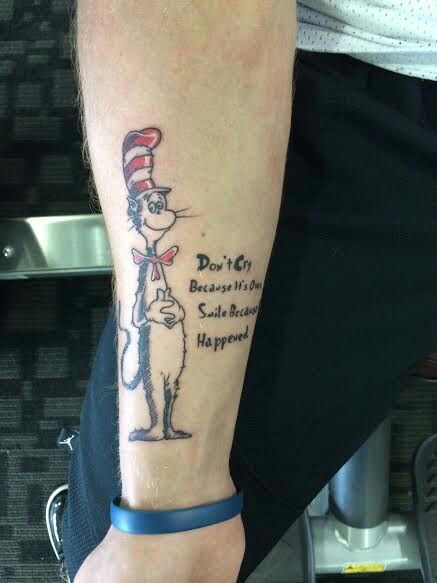 Cat in the hat Cat In The Hat Tattoo, Grad Cap, Mini Tattoos, Tattoo Quotes, Art Tattoo, Tattoos