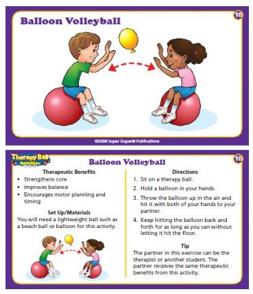 Adaptive Activities, Balloon Volleyball, Ball Activities, Pediatric Physical Therapy Activities, Occupational Therapy Kids, Therapy Ball, Pediatric Physical Therapy, Occupational Therapy Activities, Motor Planning