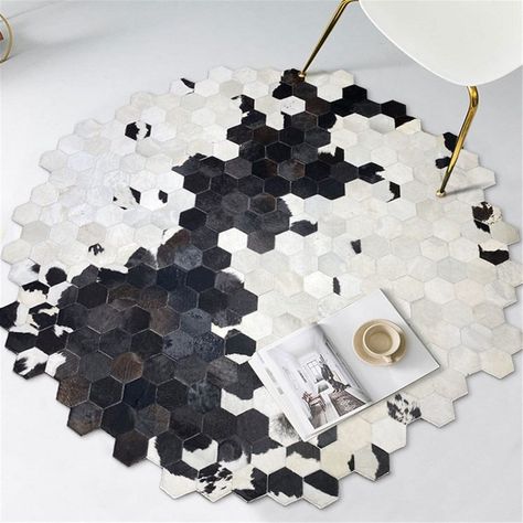 Fur Decoration, Patchwork Cowhide Rug, Fur Decor, Luxury Look, Cowhide Rugs, Leather Company, Patchwork Rug, Hide Rug, Cow Skin