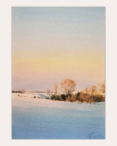 Andy Evansen, Watercolor Clouds, Winter Watercolor, Watercolor Sunset, Watercolour Inspiration, Landscape Art Painting, Watercolor Landscape Paintings, Watercolor Art Lessons, Color Painting