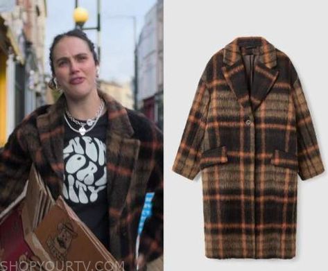 The Flatshare: Season 1 Episode 4 Tiffany's Plaid Jacket Jessica Brown Findlay The Flatshare, Jessica Brown Findlay, Zoeys Extraordinary Playlist, Checked Coat, Jessica Brown, Sam And Cat, Nickelodeon Shows, Buy Coats, Where To Buy Clothes