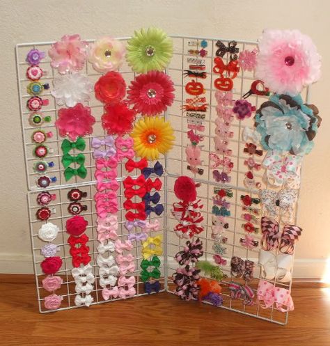 Hair Bow Display, Jewerly Display, Bow Display, Craft Show Booth, Jewerly Displays, Craft Fairs Booth, Craft Booth Displays, Craft Stalls, Craft Fair Displays