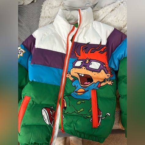 Mens Puffer Jacket Never Worn With Tags On Drippy Fits Men, Colorful Streetwear, Nike Clothes Mens, Bubble Jacket, Custom Shoes Diy, Puffer Jacket Men, Bubble Coat, Cool Coats, Mens Puffer Jacket