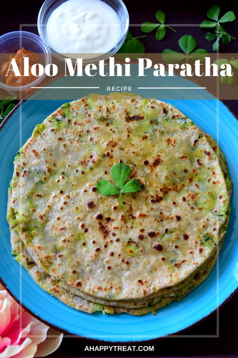 Aloo Methi Paratha, Methi Thepla Recipe, Methi Paratha Recipes, Methi Paneer, Indian Flatbreads, Methi Paratha, Paneer Paratha, Indian Breads, Indian Flatbread