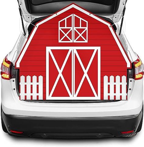 Amazon.com: Haooryx Farm Theme Trunk Or Treat Decorations Banner for Cars, Red Farmhouse Car Trunk Decoration Backdrop Banner Waterproof Archway Garage Door Car Decor for Cars, SUVs, Halloween Outdoor Supplies : Toys & Games Farm Theme Trunk Or Treat, Trunk Or Treat Decorations, Vacation Bible School Themes, Decoration Backdrop, Big Farm, Red Farmhouse, Halloween Outdoor, Fruit Stands, Farm Theme