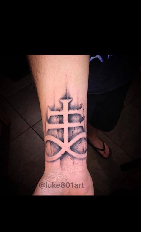 Leviathan Cross Tattoo, Satanic Tattoo Design, Satanic Tattoos, The Binding Of Isaac, Cross Tattoo Designs, Dark Tattoo, Cross Tattoo, Piercing Tattoo, Paw Print Tattoo