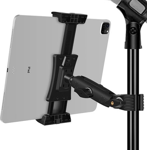 Amazon.com: Peastrex Ipad Holder for Mic Stand, Tablet Phone Holder Micophone Music Stand Mount Adjustable Rotatabe with Super Handle Clamp for iPad Pro 12.9 Air Mini, Android, 4 to 13.5inch iPhones and Tablets : Electronics Mic Stand, Ipad Holder, Music Stand, Tablet Phone, Ipad Pro 12, Microphones, Phone Holder, Ipad Pro, Ipad