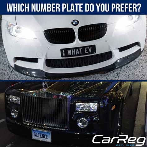 Which Number Plate would you prefer on your ride?  Get your own personalised number plate at:   https://www.carreg.co.uk/personalised-number-plates/  #ukplatespotter #privateplate #numberplate #platespotter #privateplates #personalisedreg #privatereg #cherisedplate #amazingcars247 #carspotting #carswithoutlimit #lamborghin #london #cityoflondon #supercars Number Plate Ideas Car, Funny Number Plates, Personalised Plates, Personalised Number Plates, Wallpaper Luxury, Number Plates, Personalized Plates, Cars Vintage, Camping Car