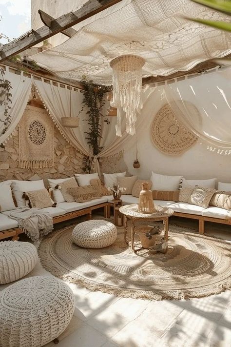 Bohemian Decorating, Amazing Houses, Healing Room, Mediterranean Landscaping, Bali Style, 아파트 인테리어, Outdoor Decor Backyard, Outdoor Patio Decor, Garden Seating