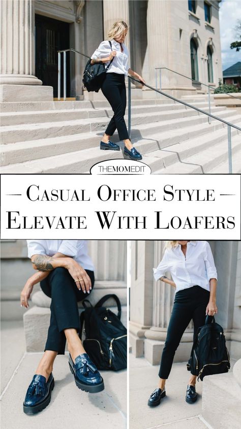 Chunky Loafer Work Outfit, Black Loafers Outfit Work, Chunky Loafers Outfit Style, Black Loafer Outfits Women, Style With Loafers, Outfit With Loafers Women, Loafers Outfit Work, Platform Loafers Outfit, Loafers Shoes Outfit