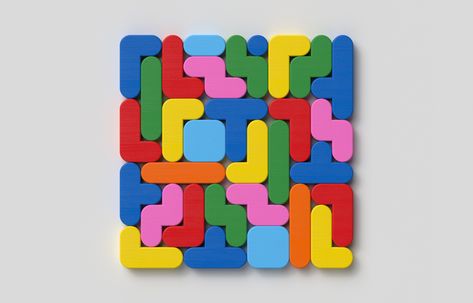 Tetris on Behance Tetris Illustration, Tetris Aesthetic, Tetris Art, Tetris Design, Puzzle Graphic, Interactive Poster, Tetris Game, Art Furniture Design, Graphic Motif