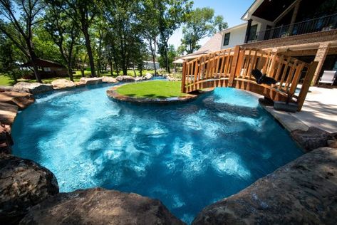 Lazy River | Allison Landscape & Pool Company Lake Texoma, Freeform Pools, Lazy River, Splash Pad, Swimmers, Water Park, Kingston, Build Your Own, Oklahoma