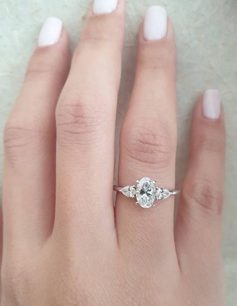 Oval Engagement Ring, Oval Diamond Ring, Oval Diamond Engagement, 3 Stone Engagement Rings, Oval Diamond Engagement Ring, Beautiful Diamond Rings, Side Stone Engagement Ring, Oval Engagement, Dream Engagement Rings