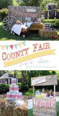 County Fair Photo Booth, County Fair Birthday Party Games, Dairy Showing, Fair Themed Birthday Party, State Fair Party, County Fair Birthday Party, County Fair Projects, Fair Decorations, Country Fair Party