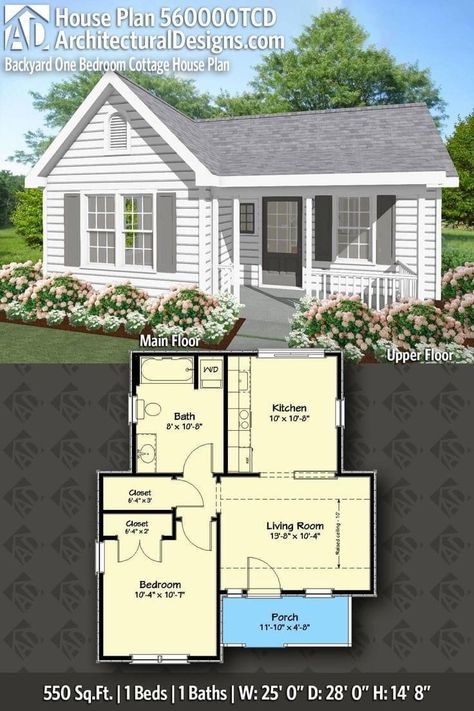 One Bedroom One Bathroom Floor Plan, One Bedroom Farmhouse Plans, Small Cottage Homes Floor Plans, Small Home Layout Floor Plans, Small House Plans 1 Bedroom, Tiny House Plans Layout, Casita Plans, Southern Cottage House Plans, French Cottage House Plans