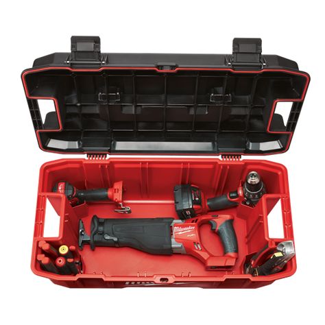 26" Jobsite Work Box | Milwaukee Tool Milwaukee Tool Box, Milwaukee Power Tools, New Milwaukee Tools, Enzyme Cleaner, Portable Garage, Drain Cleaners, Plumbing Emergency, Plumbing Problems, Work Boxes