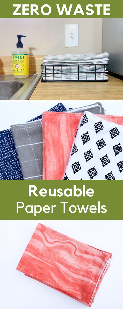 Durable, absorbent, and BEAUTIFUL. They come with the PERFECT kitchen paper towel holder basket. You absolutely have to buy Eco Local reusable paper towels if you're looking for the finest set for your green home. With growing concerns for the environment, people are examining their lifestyles and how they may be contributing to climate change. Reusable paper towels are specifically constructed for durability and absorbency. These are a frugal, budget & wallet-friendly household wrap! Diy Towels, Reusable Paper Towels, Kitchen Paper Towel, Unpaper Towels, Washable Paper, Zero Waste Kitchen, Old Towels, Paper Towel Holder, Paper Towels