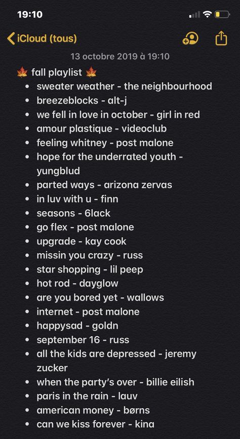 Fall Spotify Playlist Names, Dance Playlist Names, Fall Playlist Names, Fall Playlist Cover, Rap Music Playlist, Good Playlists, Dance Music Playlist, Fall Playlist, Spotify Playlist Names