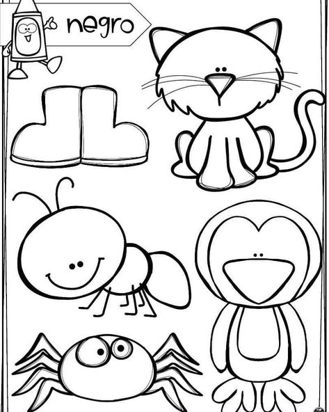 Preschool Spanish Lessons, Homework Worksheets, Spanish Lessons For Kids, Teaching Shapes, Preschool Coloring Pages, School Coloring Pages, Elementary Writing, English Lessons For Kids, Kindergarten Math Worksheets