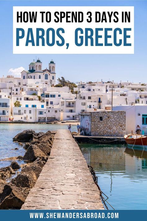 Get the most out of spending 3 days in Paros. This 3 day Paros itinerary includes all the best things to do on the island & many practical planning tips. | Paros Greece travel guide | Paros Greece travel tips | What to do on Paros Greece aesthetic | Paros Greece itinerary | Things to do in Paros Greece beaches | Paros Greece photography | Greek summer | Paros Greece Naousa | Paros Greece restaurants | Paros island Greece | Best Greek islands | Paros Greece Instagram spots Paros Greece Travel Guide, What To Do In Paros Greece, Things To Do In Paros Greece, Paros Greece Itinerary, Paros Greece Aesthetic, Paros Beaches, Greece Beaches, Greece Travel Tips, Greece Instagram