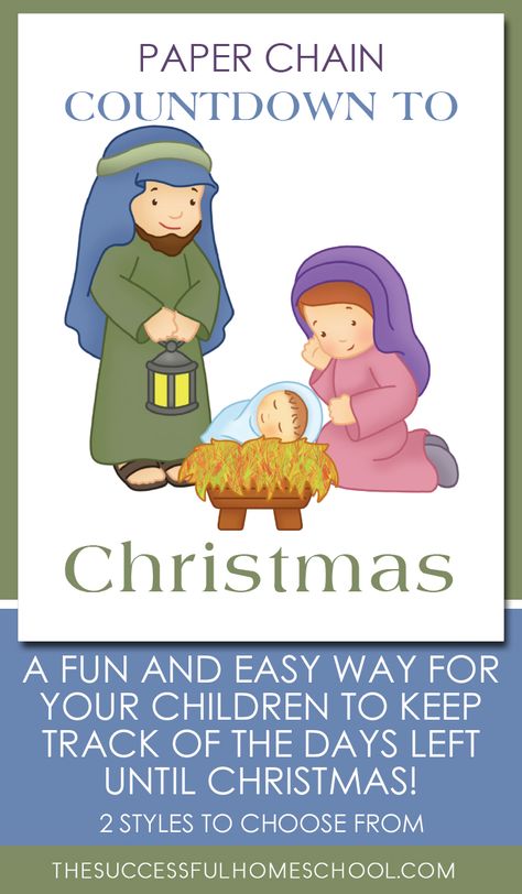 Paper Chain Countdown, Nativity Theme, Teen Devotional, Christmas Paper Chains, Coloring Printables, Free Homeschool Printables, Paper Chain, Christmas Kindergarten, Homeschool Inspiration