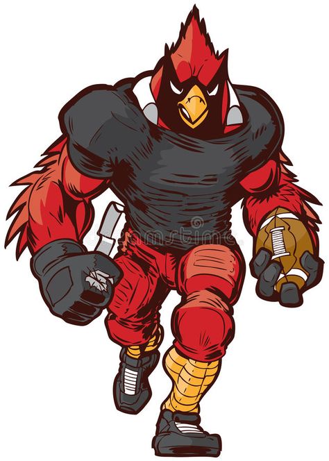 Vector Cartoon Cardinal Football Player Mascot in Uniform. Vector cartoon clip a #Sponsored , #SPONSORED, #Ad, #Cardinal, #Vector, #cartoon, #Football Cartoon Cardinal, Walking Forward, Cardinals Football, Cartoon Clip, Rooster Art, Vector Cartoon, Sports Art, Cartoon Clip Art, Football Player