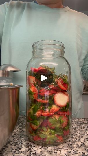 22K views · 3.7K reactions | Let’s make strawberry top vinegar! 🍓🍓🍓 This is great for making strawberry vinaigrette. Let us know if you try it! 

Strawberry tops + 1/2 cup sugar, divided + filtered water = strawberry vinegar! 🍓🍓🍓 Homemade vinegar pH should be lower than 4.5. 

Important Note: This should not be used for canning. Canning requires 5% acidity and we can’t confirm the acidity level of this recipe. 🙌🏼 

#biggsfarm #homemade #scrapcooking #urbanhomestead #strawberries #nothingiswasted | Biggs Farm - Jason & Nat Biggs | Alan Gogoll · Mulberry Mouse (Daydream Version) Strawberry Tops, Homemade Vinegar, Strawberry Vinegar, Strawberry Vinaigrette, Canning Kitchen, Seasoning And Spice, Salad Dressing Recipes Homemade, Homemade Condiments, Strawberry Topping