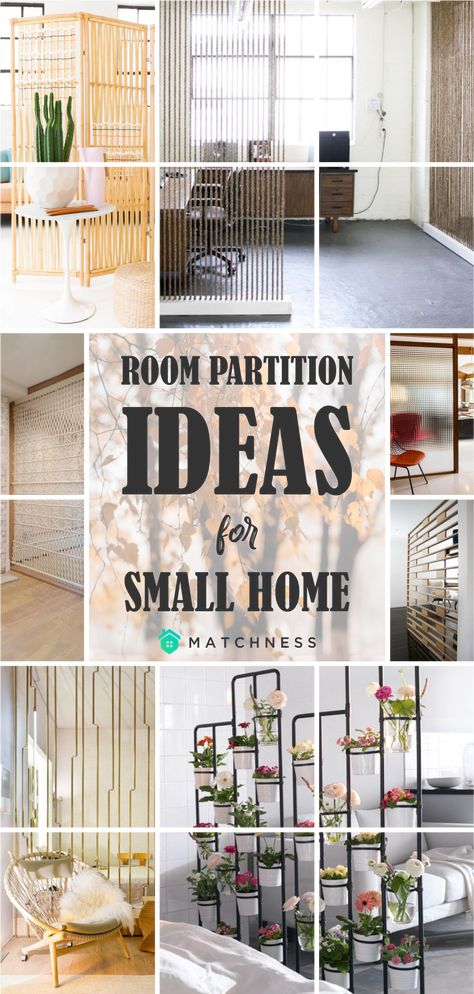 You should give at least room partition to separate the public room from your private room. Anyway, you don’t have to worry because there are some kinds of room partition that won’t make your home looks smaller. #roompartition #smallhome #roomdivider Moveable Walls Room Dividers, Separators For Living Room, Ways To Separate A Room, Dividing Rooms Without Walls, Partition Between Living And Dining, Room Seperator, Room Partition Ideas, Ideas For Small Home, Moveable Partition