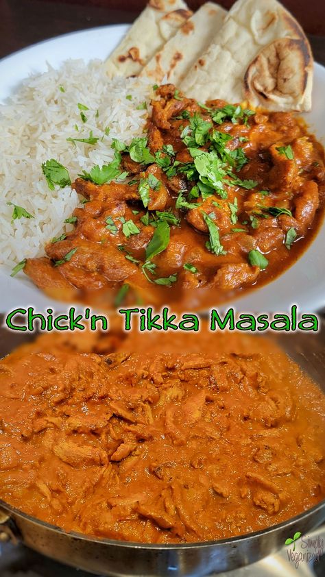 Soy Curl Recipes, Tikki Masala, Soy Curls Recipes, Vegan Tikka Masala, Soy Curls, Tempeh Recipes, Tikka Masala Recipe, Soy Recipes, Plant Based Diet Recipes