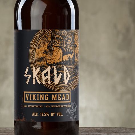 Mead Label Design, Viking Moodboard, Mead Label, Mead Bottle, Mead Making, Viking Drink, Vikings Beer, Label Ideas, Alcohol Packaging