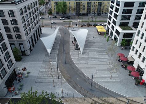 Gallery of Tram Station Schwabinger Tor / Felix Fischer Architekten - 2 City Skylines Game, Urban Design Graphics, Site Plan, Urban Design, City Skyline, Public Transport, Landscape Architecture, Patio, Architecture