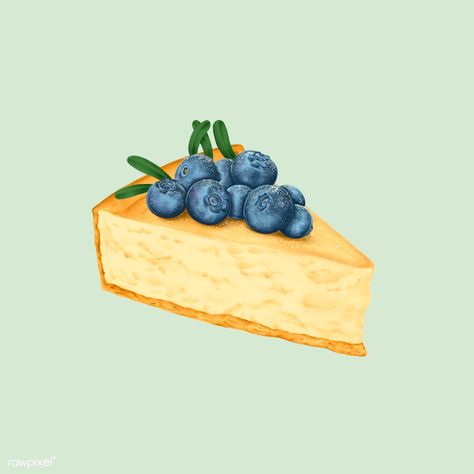 Hand drawn blueberry cheesecake mockup | free image by rawpixel.com / Noon Blueberry Cheesecake Drawing, Cheesecake Design, Berry Drawing, Cheesecake Art, Pie Drawing, Cupcake Vector, Cherry Cupcakes, Dessert Illustration, Bakery Menu