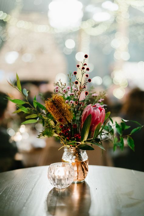 Small Native Bouquet, Native Table Decorations, Wedding Table Native Flowers, Australian Native Table Decorations, Australian Native Centrepiece, Native Wedding Table Decorations, Australian Native Wedding Florals, Australian Native Wedding Table Flower Arrangements, Native Flower Table Arrangements