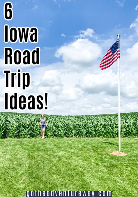 Iowa Bucket List, Field Of Dreams Iowa, Iowa Road Trip, Effigy Mounds, United States Road Trip, National Park Passport, Iowa Travel, Road Trip Ideas, Family Vacay