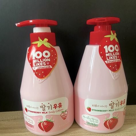 Korean body lotion,and cleanser Korean Strawberry Body Wash, Japanese Body Lotion, Korean Body Care Products, Korean Body Lotion, Korean Body Wash, Korean Lotion, Strawberry Lotion, Korean Body Care, Strawberry Perfume