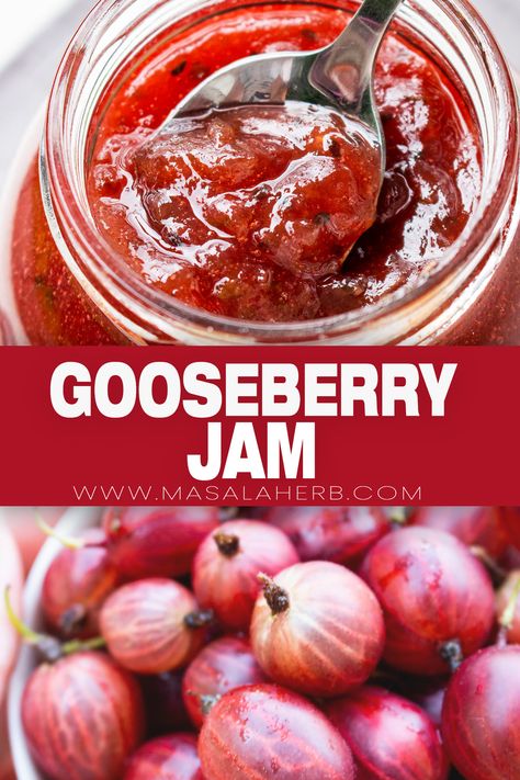 Gooseberry Recipes Jam, Gooseberry Jam No Pectin, Gooseberry Jam Recipe, Gooseberry Jelly, Gluten Free Fruit Desserts, Berry Jam Recipe, Gooseberry Jam, Gooseberry Recipes, Fresh Pumpkin Pie