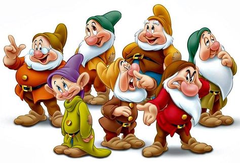 *SEVEN DWARF's ~ Snow White and the Seven Dwarf's, 1937 Snow White Characters, Snow White 7 Dwarfs, Snow White Dwarfs, Hulk Character, Circus Characters, Snow White Seven Dwarfs, Disney Paintings, 7 Dwarfs, Snow White Party