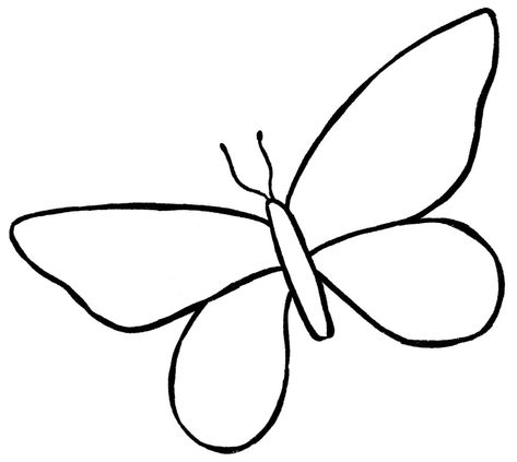 Simple Butterfly Drawing, Butterfly Drawing Easy, Cartoon Outline, Butterfly Simple, Easy Butterfly Drawing, Drawings To Trace, Drawing Butterfly, Project Drawing, Drawings With Meaning