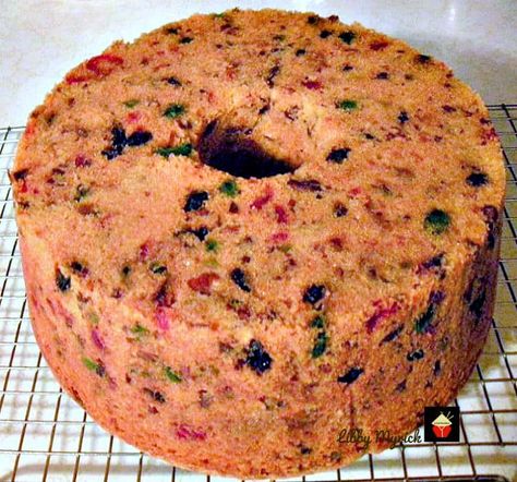 Light Fruit Cake Recipe, Fruit Cake Recipe Easy, Light Fruit Cake, Candied Cherries, Pecan Halves, Fruit Cake Recipe Christmas, Candied Pineapple, Pineapple Glaze, Fruit Cake Cookies