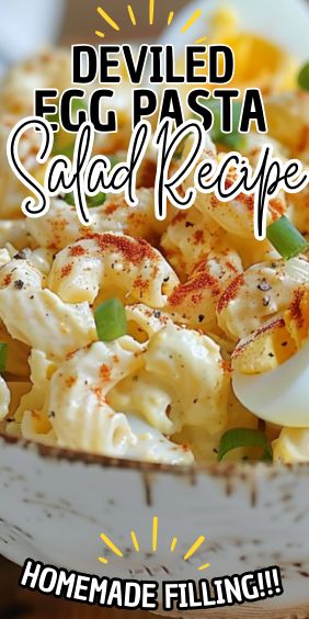 Deviled Egg Pasta Salad Recipe Deviled Egg Pasta Salad Recipe, Deviled Egg Pasta Salad, Egg Pasta Salad, Mayo Pasta Salad Recipes, Creamy Corn Casserole, Clean Eating Salads, Gluten Free Salads, Pasta Side Dishes, Egg Pasta