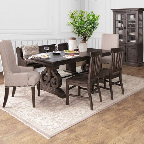 Hacienda Dining Collection | Distressed Dining Room Set | Jerome's Traditional Dining Room Furniture, Traditional Dining, Traditional Dining Room, Trestle Dining Tables, Dining Room Set, Dining Room Sets, Dining Table Chairs, Room Table, Room Set