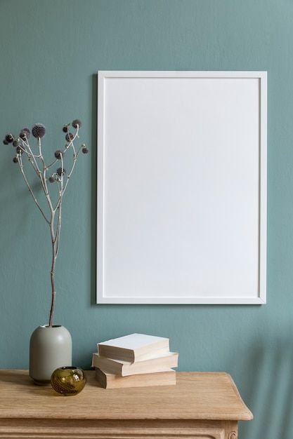 Premium Photo | Mock up poster frame in modern interior background, scandinavian style, 3d render, 3d illustration Eucalyptus Color, Frame Mockup Free, Photo Frame Style, Mock Up Poster Frame, Mock Up Poster, Interior Background, Drawing Room Interior, Diy Gallery Wall, Up Poster