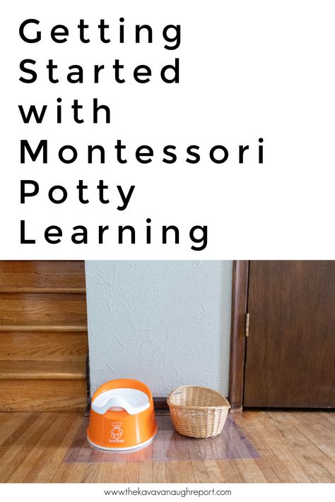 Potty Training Montessori, Montessori Potty Training Station, Potty Training Must Haves, Montessori Potty Training, Montessori Self Care, Montessori Training, Potty Training Methods, Potty Training Books, Elimination Communication