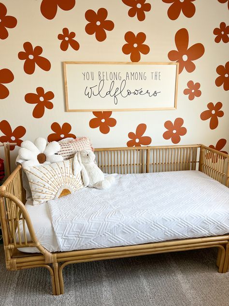 Wildflower bedroom Wildflower Room, Wildflower Bedroom, Toddler Girl Bedroom, Toddler Bedroom Girl, Toddler Girl Room, Toddler Room Decor, Toddler Room, Girl Room, Girls Bedroom