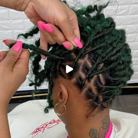 2 Strand Locs Styles, Short Locs In Ponytail, Easy Dreadlocks Styles For Women, Palm Tree Loc Style Women, Twisted Locks Hairstyles, Semi Formal Loc Styles, Medium Locs Updo Hairstyles For Women, Updo Hairstyles For Medium Length Locs, Colored Locs Ideas