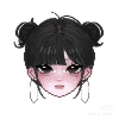 Aesthetic Girl Black, Aesthetic Girl Cute, Pixel Aesthetic, Black Hair Bangs, Girl Black Hair, Pixel Character, Art Girl Aesthetic, Character Inspiration Girl, Digital Art Drawing